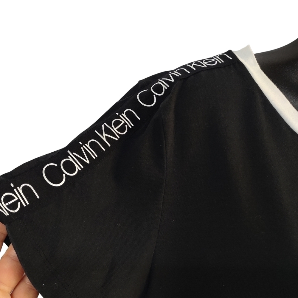 Calvin Klein Women's Black Shirt Dress Size L - Picture 5 of 8